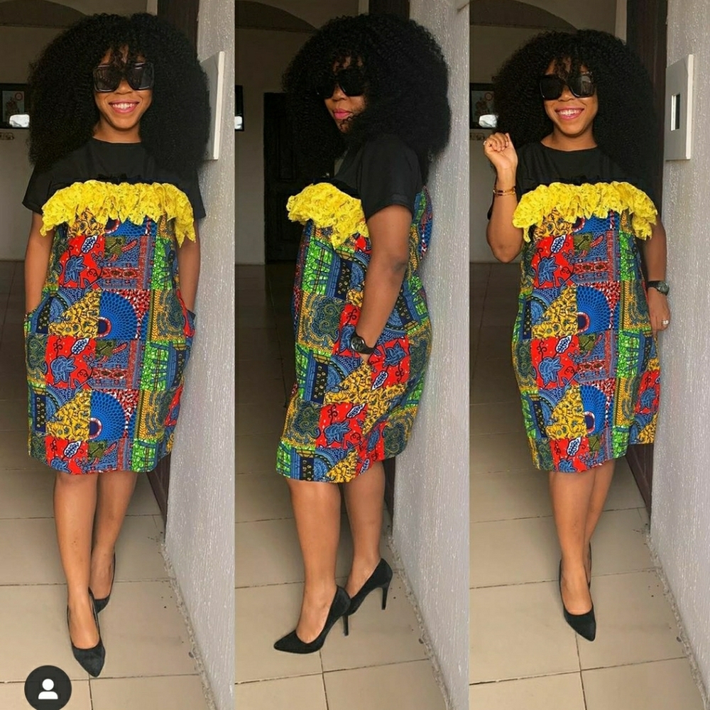 *SOLD* Ankara dress with pockets